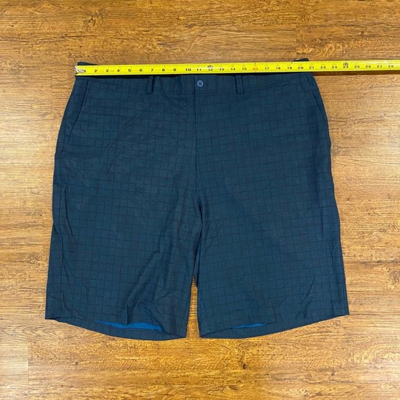 Nike Golf Dri-Fit Blue Plaid Standard Fit Performance Shorts Bermudas Men 42x11 - Picture 8 of 9